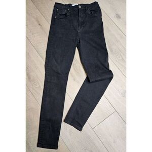 Reformation Women's Jeans High And Skinny Black Wash Size‎ 27  Organic Cotton